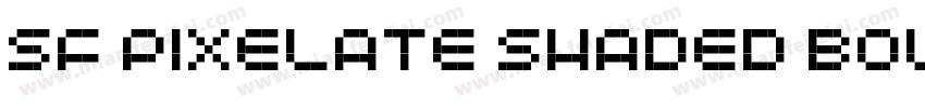 SF Pixelate Shaded Bold字体转换